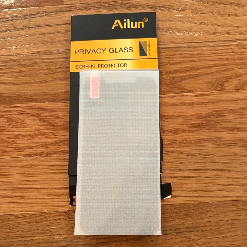 Ailun Privacy Glass Screen Protector - Black and Yellow